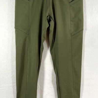 Daisy Fuentes Fit Small Olive Green Workout Exercise Leggings Elastic Waist NWOT